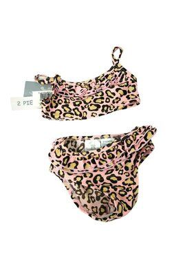 Koala Kids Bikini Baby Girl 3-6 mos Bathingsuit Pink Leopard Swimsuit NWT 2 Piec